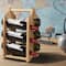 NEX™ 16" Rustic Countertop 6-Bottle Wood Wine Rack